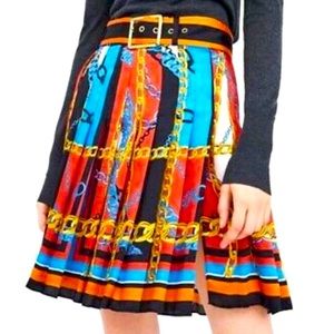 ZARA Chain Printed Pleated Shirt NWT